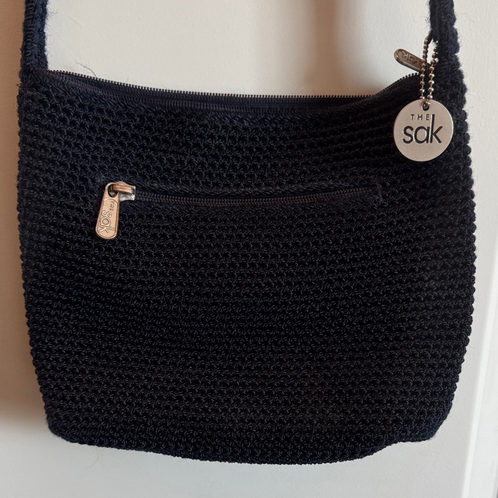 The Sak Dark Crochet Shoulder Bag